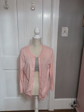 crown & ivy Light Pink Button-Up Cardigan